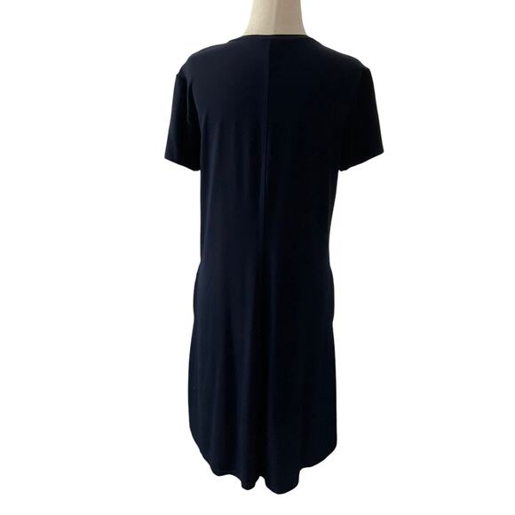 21-1 Karen Kane Navy Blue Fit & Flare Dress MSRP $98 Women Size Medium NWT - Picture 2 of 6